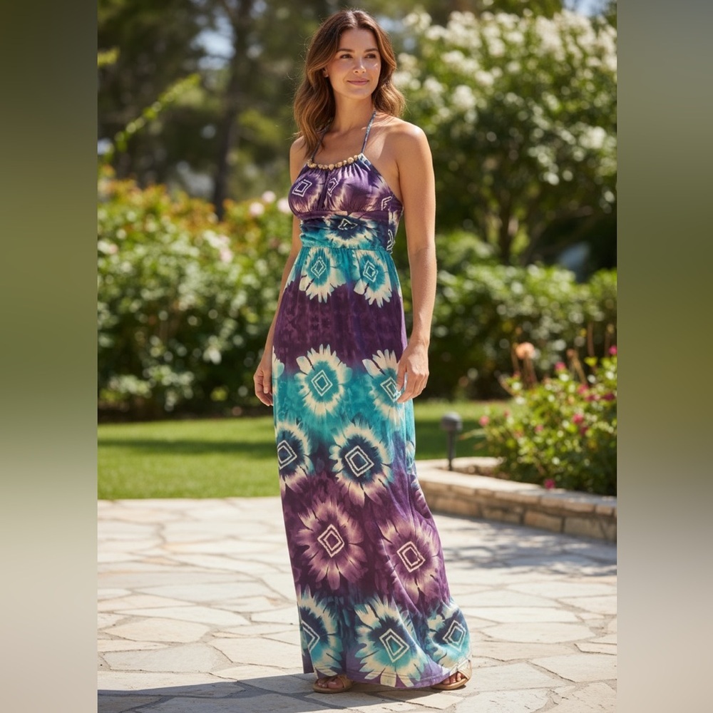 QED London Multicolor Halter Dress